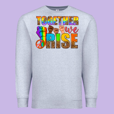 Lgbtq+ Together We Rise Premium Sweatshirt Designed By Nancycooperartshop