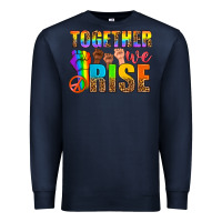 Navy LGBTQ+ together we rise Premium Sweatshirt - NancyCooperArtShop