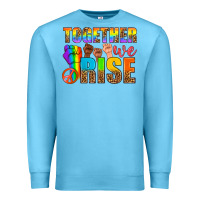 Ocean Blue LGBTQ+ together we rise Premium Sweatshirt - NancyCooperArtShop