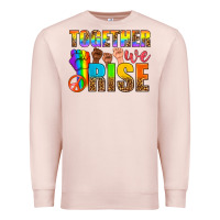 Pale Pink LGBTQ+ together we rise Premium Sweatshirt - NancyCooperArtShop