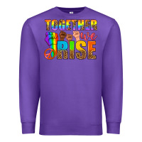 Purple LGBTQ+ together we rise Premium Sweatshirt - NancyCooperArtShop