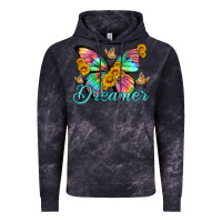 Cloud Black dreamer with Butterfly and sunflowers Vintage Hoodie - Artiststas