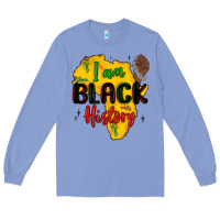 Colony Blue i am black history Long Sleeve Tee - MaliasSmallBusiness