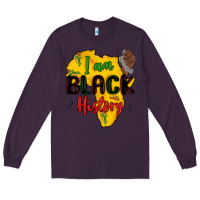 Plum i am black history Long Sleeve Tee - MaliasSmallBusiness