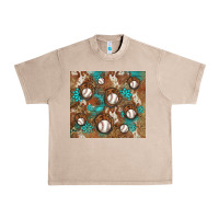 French Oak baseball turquoise gemstones western patterns Urban Heavy Tee - BarkalooDesign
