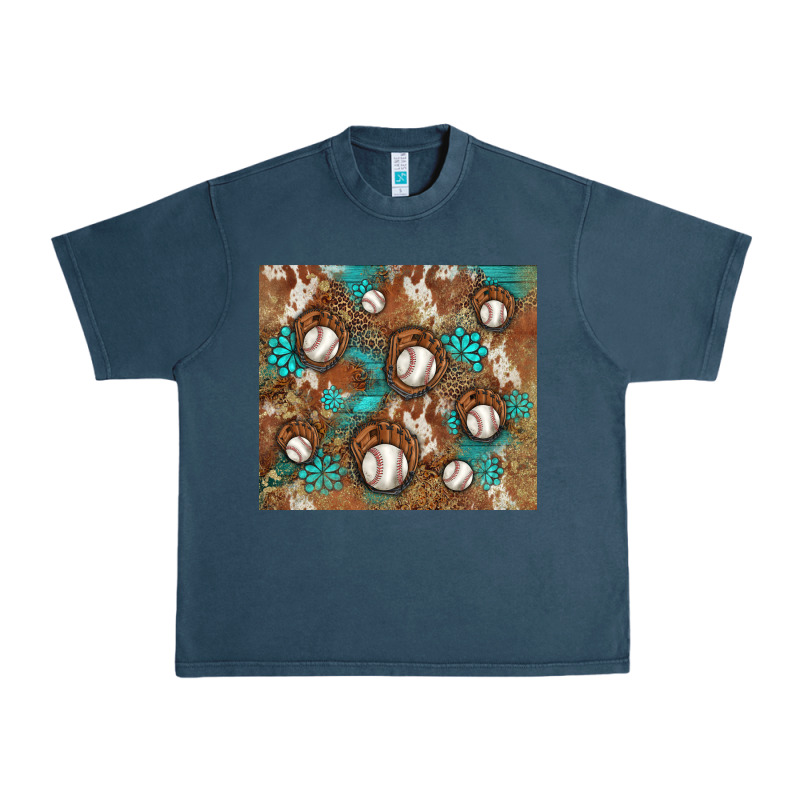 Baseball Turquoise Gemstones Western Patterns Urban Heavy Tee by BarkalooDesign | Teevron