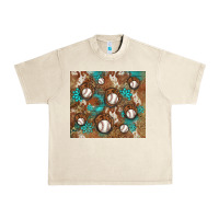 Sandshell baseball turquoise gemstones western patterns Urban Heavy Tee - BarkalooDesign