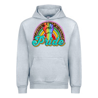Heather Grey pride rainbow Urban Hoodie - OliviaCreatesArt