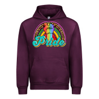Mauve Wine pride rainbow Urban Hoodie - OliviaCreatesArt