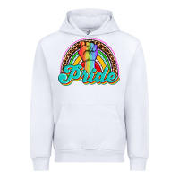 White pride rainbow Urban Hoodie - OliviaCreatesArt