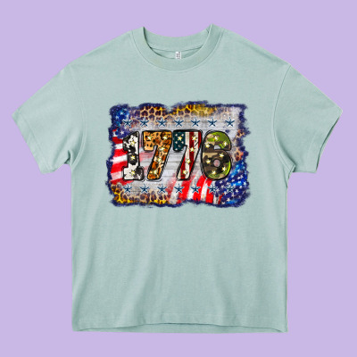 1776 4th Of July Background Heavy Core Tee Designed By Barkaloodesign
