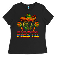 Black Let's Get Fiesta Ladies Tee - texasbilliewilder