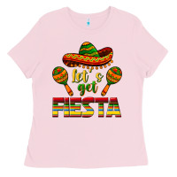 Bubblegum Pink Let's Get Fiesta Ladies Tee - texasbilliewilder