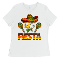 White Let's Get Fiesta Ladies Tee - texasbilliewilder