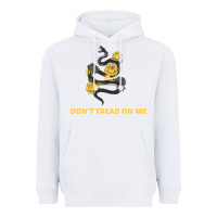 White Don't Tread On Me Heavyweight Hoodie - Bettercallsaul
