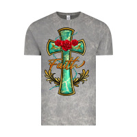Cloud Rock cross faith Vintage Tee - BarkalooDesign
