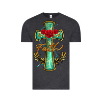 Vintage Black cross faith Vintage Tee - BarkalooDesign