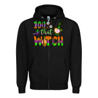 Black 100  that witch Zipper Hoodie - BundleAndBundleShop