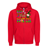 Red 100  that witch Zipper Hoodie - BundleAndBundleShop