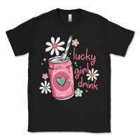 Black lucky girl drink Classic Tee - MaliasSmallBusiness