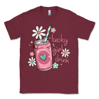 Burgundy lucky girl drink Classic Tee - MaliasSmallBusiness