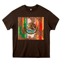 Chocolate Brown mexican flag serape Heavy Core Tee - CTS Tumbler Store