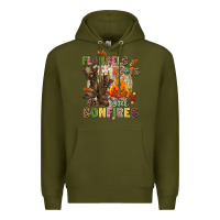Army Green Flannels boots and bonfires Premium Hoodie - NancyCooperArtShop