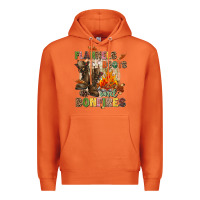 Carrot Flannels boots and bonfires Premium Hoodie - NancyCooperArtShop