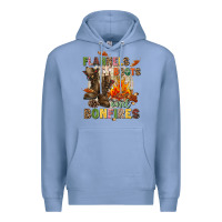 Colony Blue Flannels boots and bonfires Premium Hoodie - NancyCooperArtShop