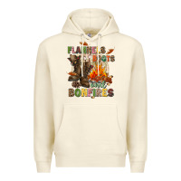 Sandshell Flannels boots and bonfires Premium Hoodie - NancyCooperArtShop