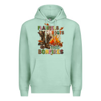 Seafoam Flannels boots and bonfires Premium Hoodie - NancyCooperArtShop