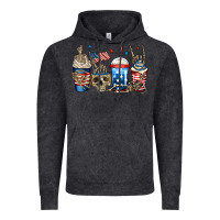 Vintage Black 4th of july skeleton coffee cups Vintage Hoodie - Jasminsmagicworld