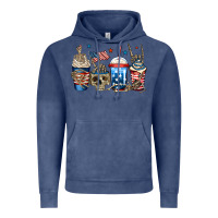 Vintage Denim 4th of july skeleton coffee cups Vintage Hoodie - Jasminsmagicworld