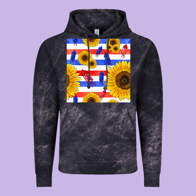Patriotic Sunflowers Vintage Hoodie Designed By Bundleandbundleshop
