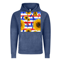 Vintage Denim patriotic sunflowers Vintage Hoodie - BundleAndBundleShop