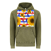 Vintage Olive patriotic sunflowers Vintage Hoodie - BundleAndBundleShop