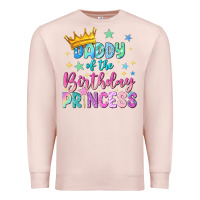 Pale Pink daddy of the birthday princess Premium Sweatshirt - NancyCooperArtShop