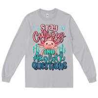 Moon Dust stay curious and axolotl questions Long Sleeve Tee - MaliasSmallBusiness