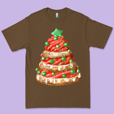 Red Christmas Cookie Cake Fa Element Premium Tee Designed By Fadigitalartstudio