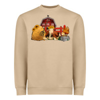 Mushroom Red Barn Farm Animals Heavyweight Sweatshirt - Jasminsmagicworld