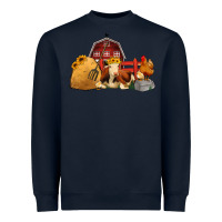 Navy Red Barn Farm Animals Heavyweight Sweatshirt - Jasminsmagicworld