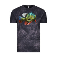 Cloud Black Peacock Bass Illustrations Vintage Tee - LillyAllenDesigns
