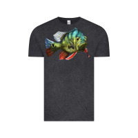 Vintage Black Peacock Bass Illustrations Vintage Tee - LillyAllenDesigns
