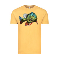 Vintage Mustard Peacock Bass Illustrations Vintage Tee - LillyAllenDesigns