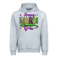 Heather Grey happy mardi gras alligator olivia Urban Hoodie - OliviaCreatesArt