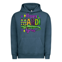 Pigment Midnight Navy happy mardi gras alligator olivia Urban Hoodie - OliviaCreatesArt