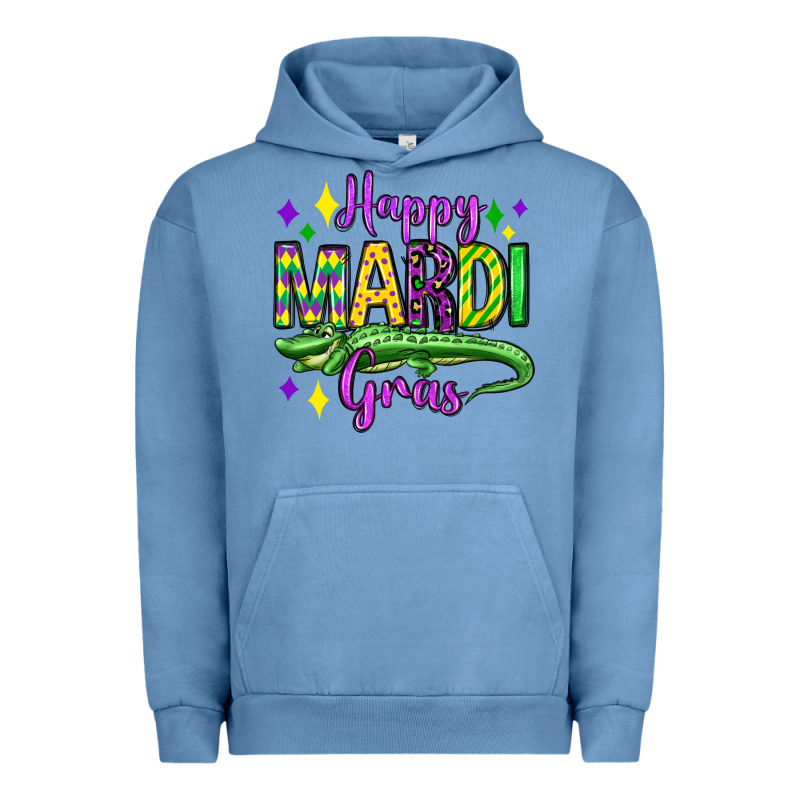 Happy Mardi Gras Alligator Olivia Urban Hoodie by OliviaCreatesArt | Teevron