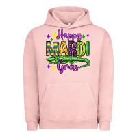 Pigment Salmon happy mardi gras alligator olivia Urban Hoodie - OliviaCreatesArt