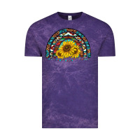 Cloud Purple western sunflowers aztec leopard serape  rainbows Vintage Tee - AdoDesignShop