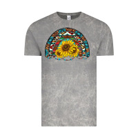 Cloud Rock western sunflowers aztec leopard serape  rainbows Vintage Tee - AdoDesignShop